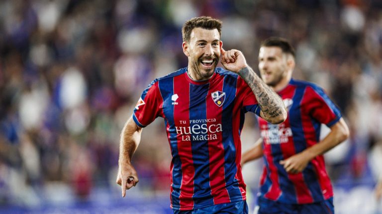 Sergi Enrich ha anotado siete goles esta campaña con la SD Huesca