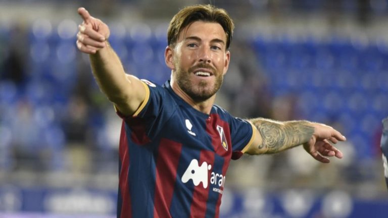 Sergi Enrich ha logrado dos goles en las dos últimas jornadas con el SD Huesca en LaLiga Hypermotion